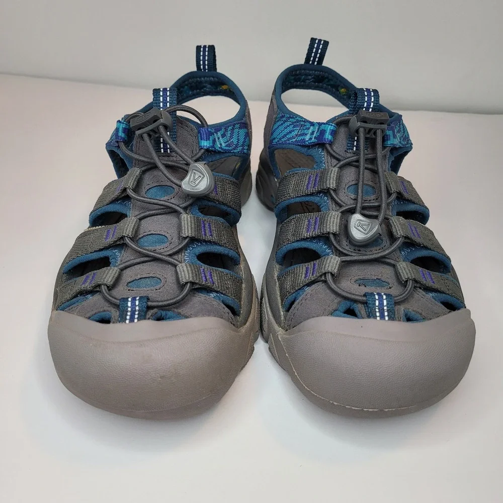 Keen Newport H2 Sandals Womens 7.5 Grey Blue Excellent Waterproof Hiking Hybrid